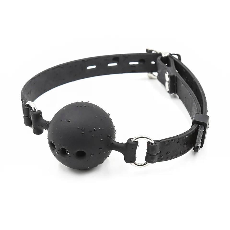 Силіконовий кляп для BDSM Чорний