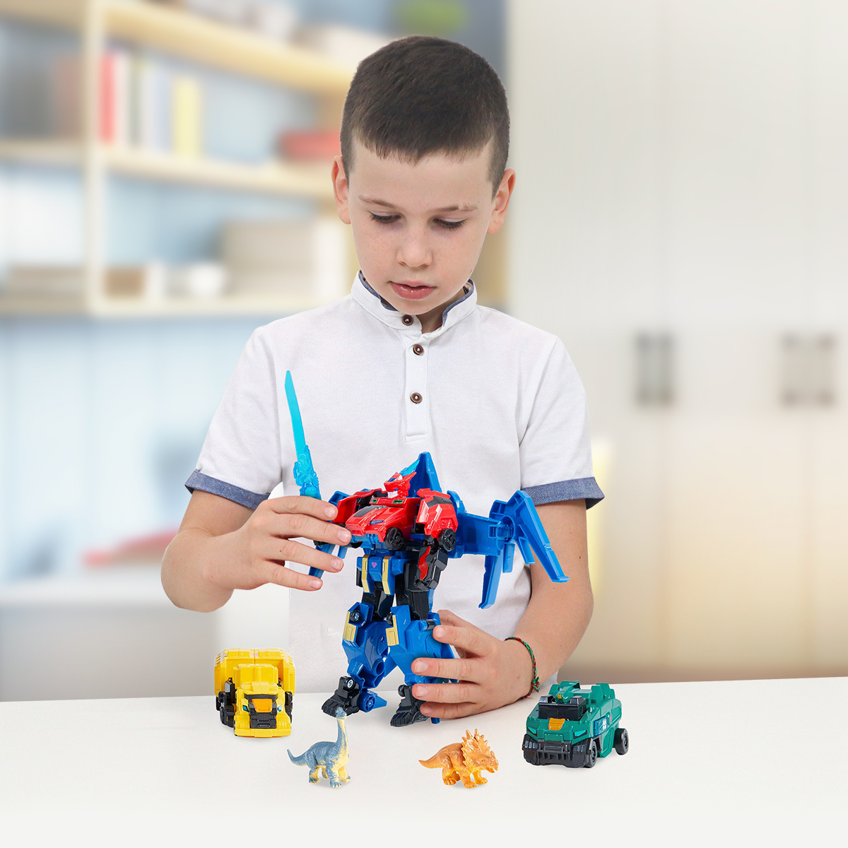 Ігровий набір Dinoster Швидка трансформація робот-трансформер 2 в 1 Дитячий — превʼю 7