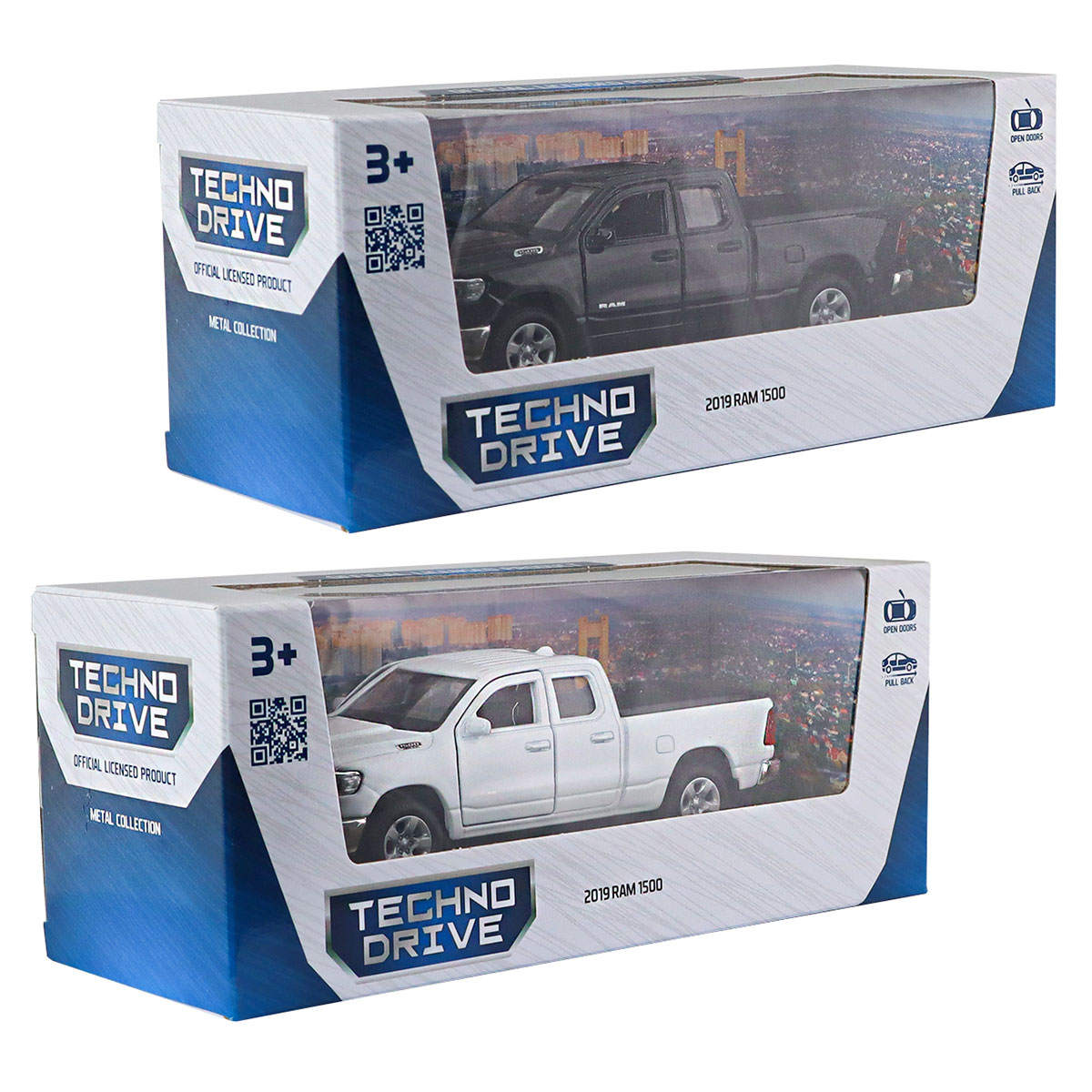 Автомодель RAM 1500 2019 Techno Drive металева 1:43 Біла — превʼю 6
