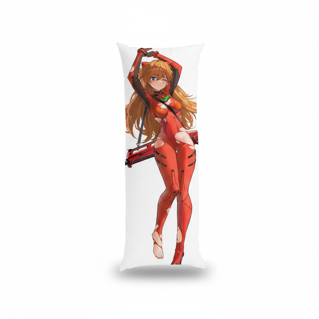 Подушка дакімакура Аска Ленґлі Сорю Asuka Langley Soryu Євангеліон Evangelion 13х34 см — превʼю 2