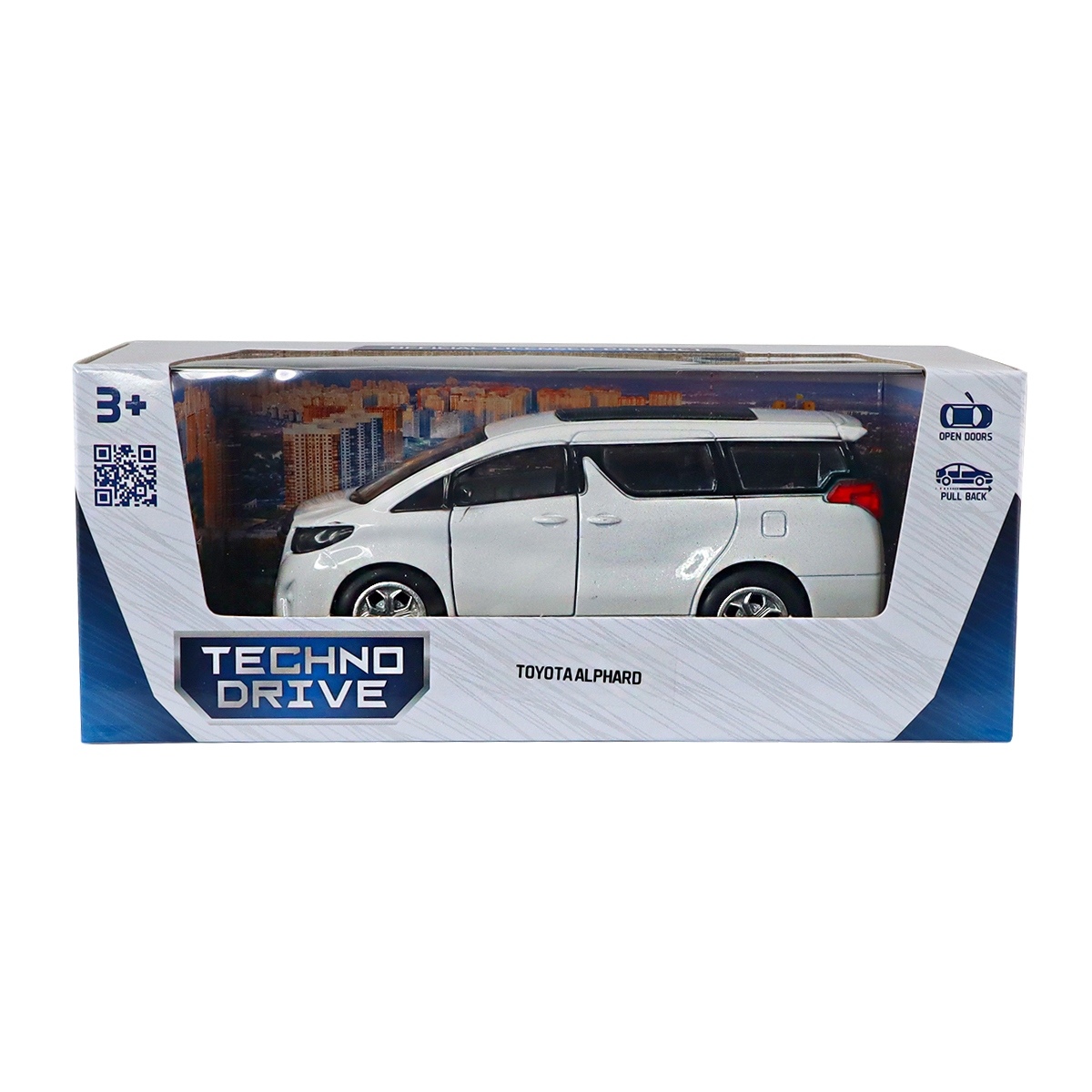 Автомодель Toyota Alphard Techno Drive 1:40 Біла металева — превʼю 5