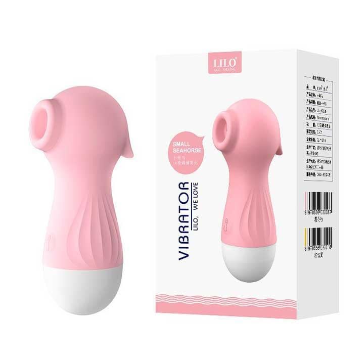 Вакуумний кліторальний вібратор Wo-sex Lilo з USB зарядкою 98×38 мм Рожевий