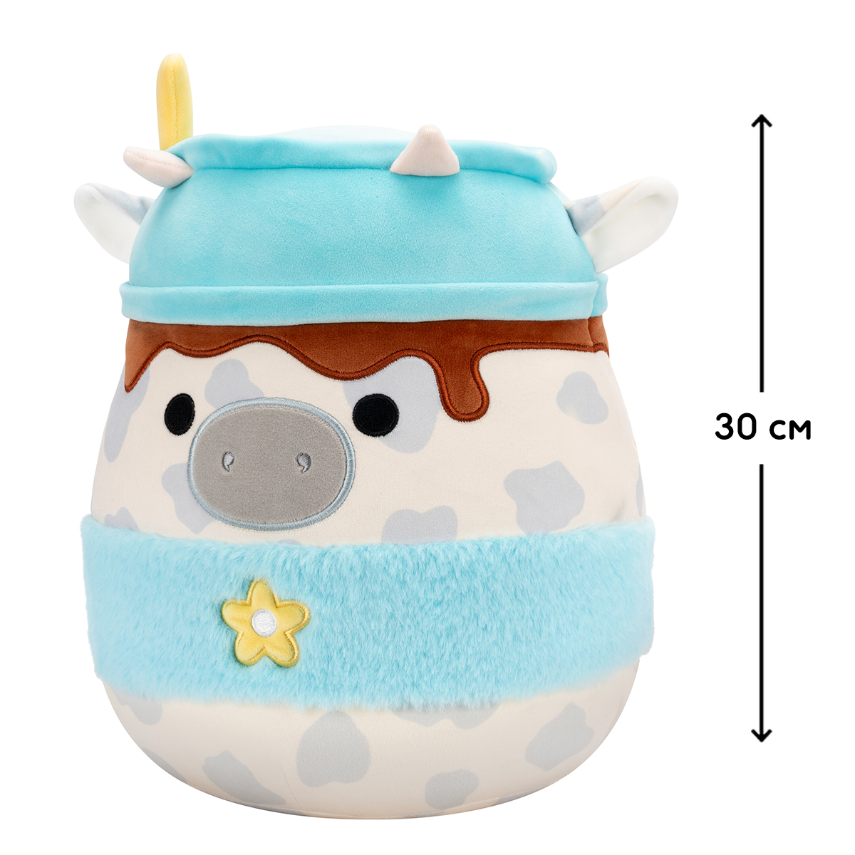 М'яка іграшка Squishmallows – Сіра корівка (Grey Cow) – 30 см — превʼю 2