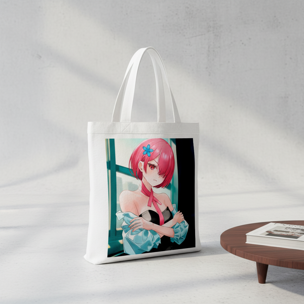 Сумка-шопер Життя в альтернативному світі з нуля (Re:Zero Kara Hajimeru Isekai Seikatsu) - Рам біла з льону (6721)
