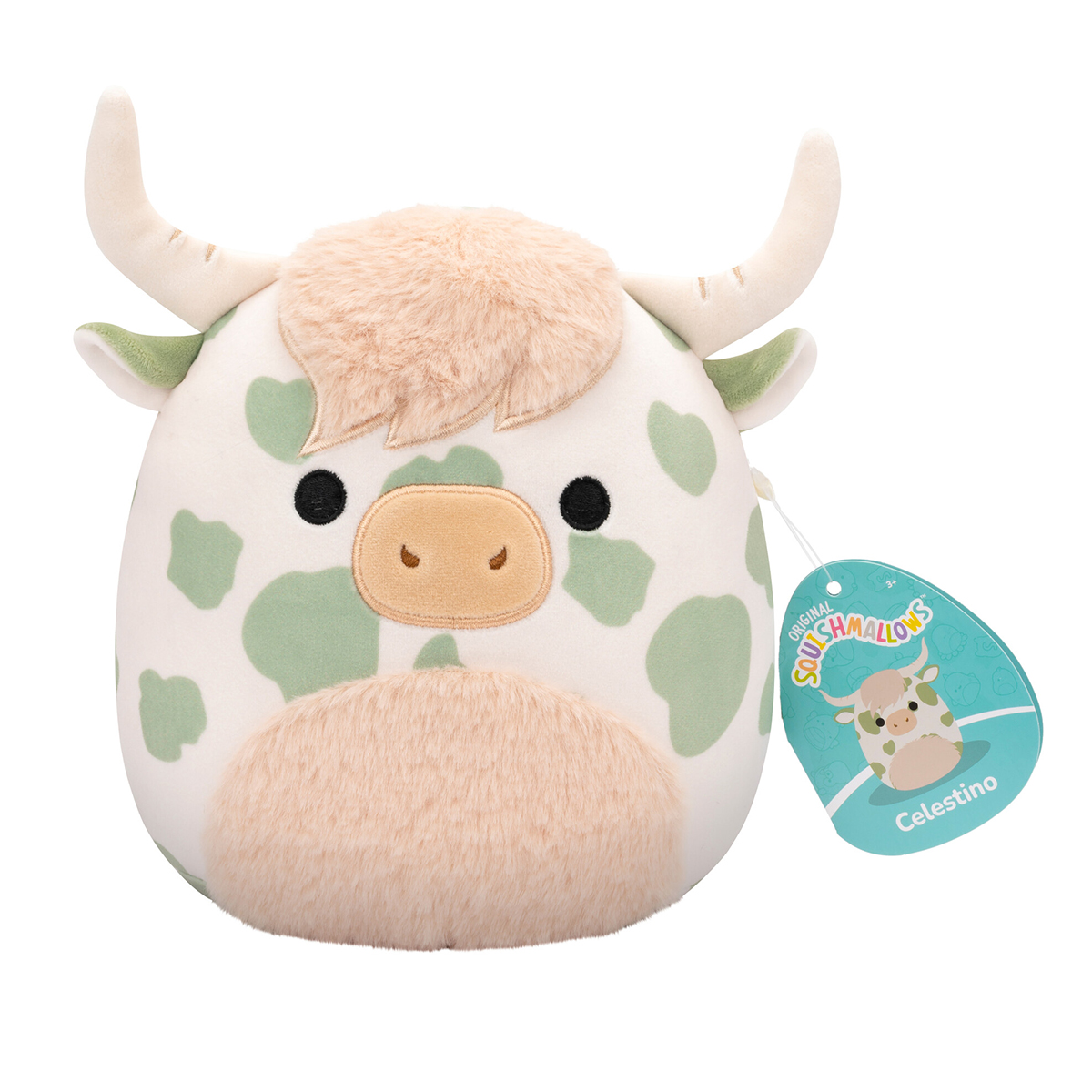 М'яка іграшка Squishmallows – Корівка Целестін (Celestina the Cow) – 19 см — превʼю 7