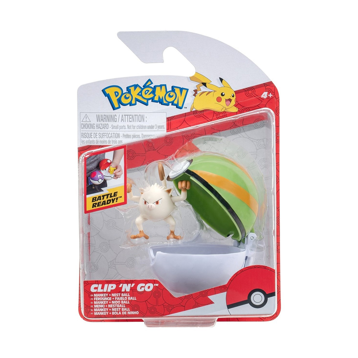 Ігровий набір Pokemon W14 Манкі з покеболом 5 см фігурка Jazwares Pokemon — превʼю 1