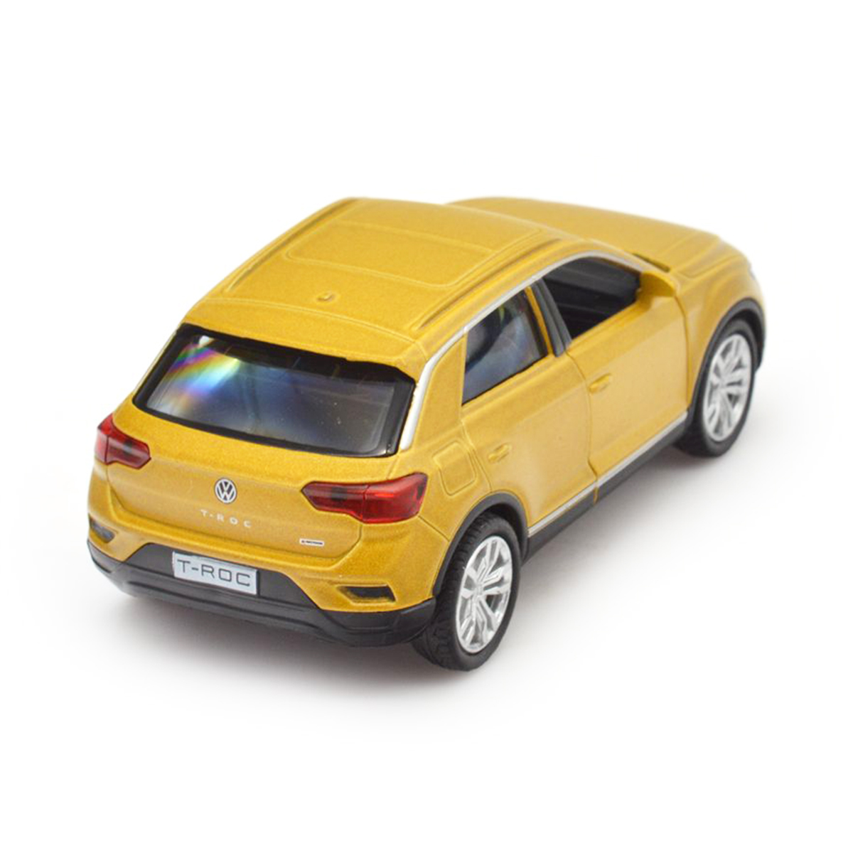 Автомодель Volkswagen T-Roc 2017 Techno Drive 1:32 металева Золотиста — превʼю 6
