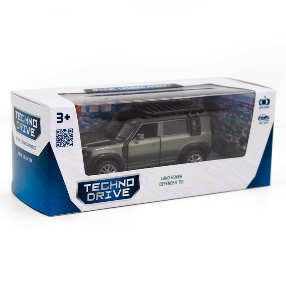 Автомодель Land Rover Defender 110 Techno Drive металева Зелена — превʼю 4