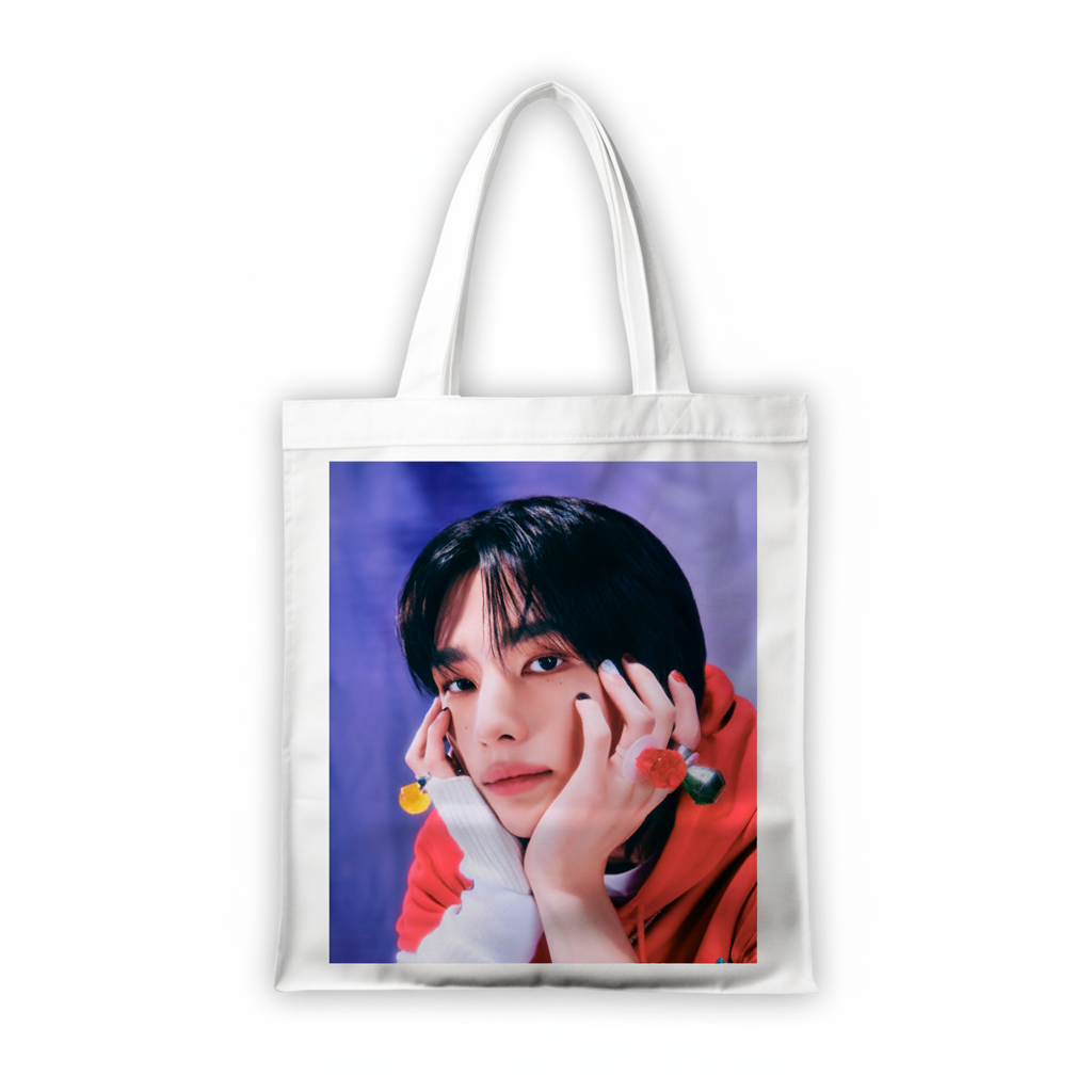 Сумка-шопер Стрей кідс Stray Kids 39x35 см біла з габардину 11370