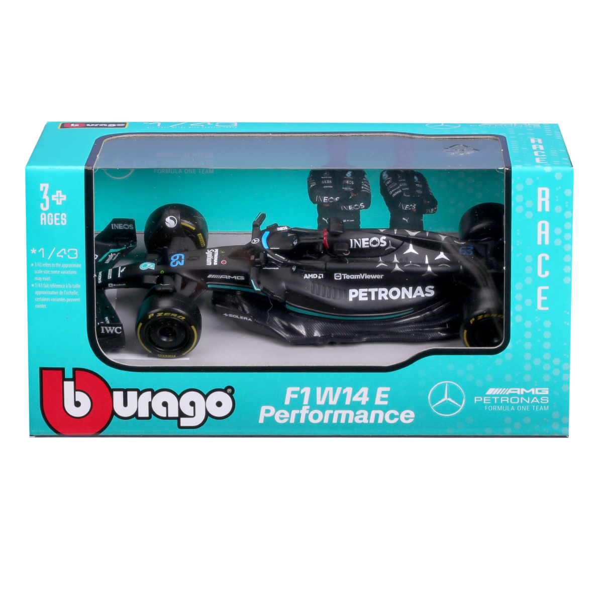 Автомодель Bburago Mercedes-AMG F1 W14 E Performance 2023 1:43 — превʼю 3