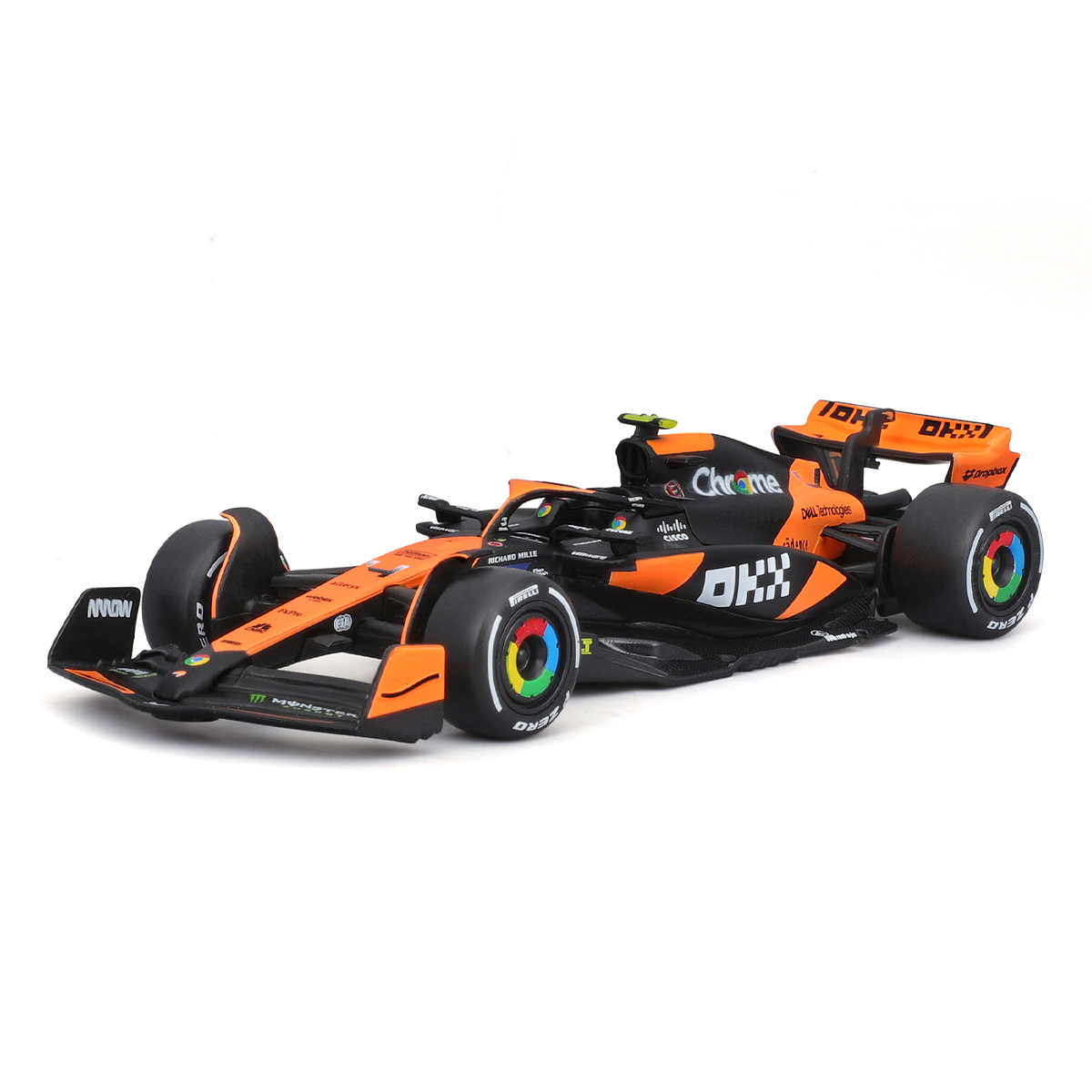 Автомодель Bburago McLaren F1 MCL38 2024 Чорно-помаранчева 1:43 — превʼю 9