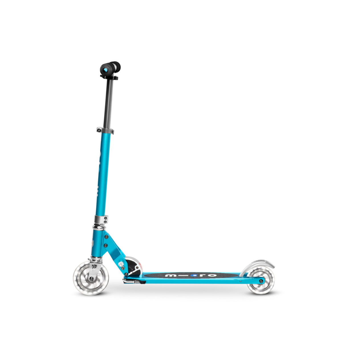 Самокат дитячий складаний MICRO Sprite LED з підсвіткою коліс Бірюзово-блакитний — превʼю 5