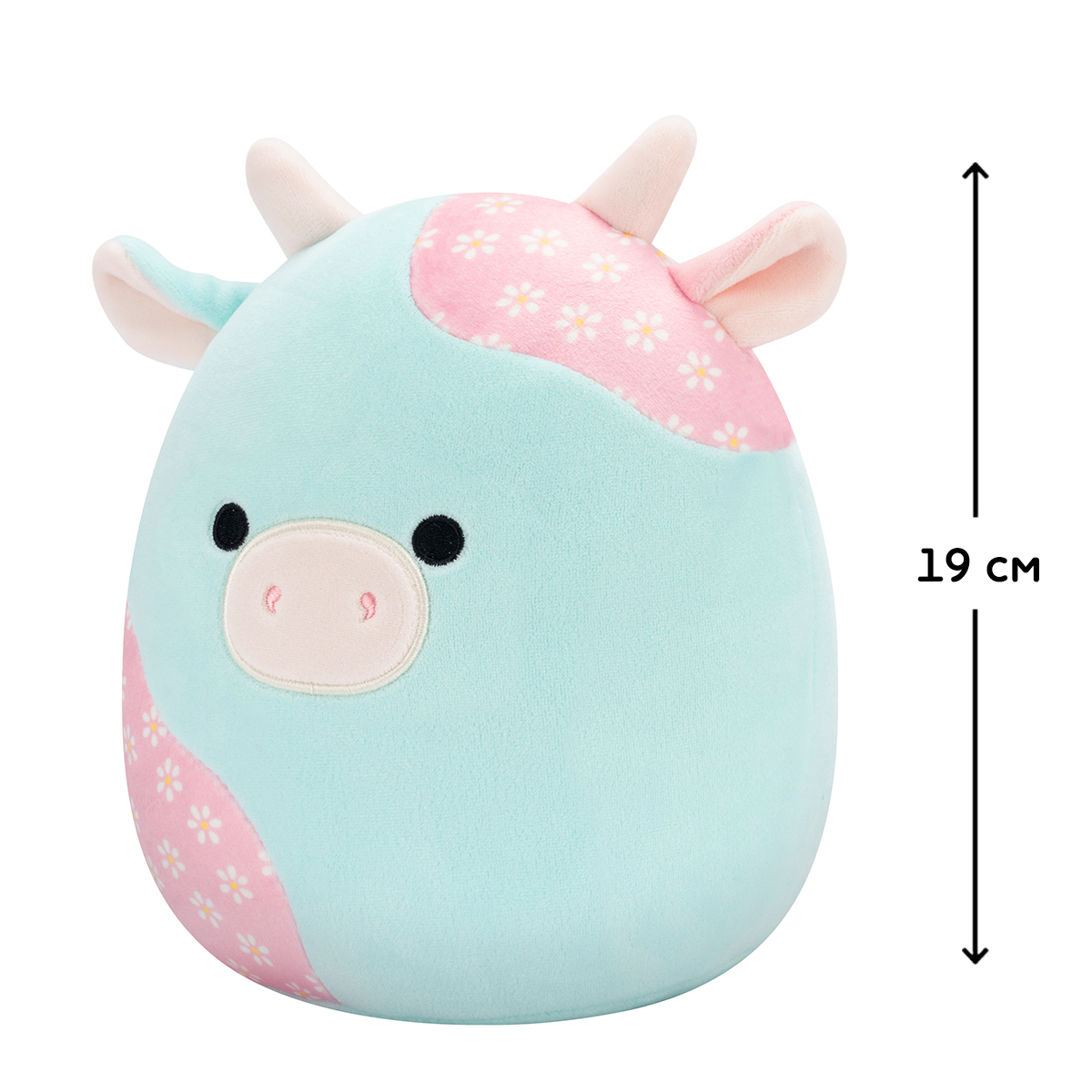М'яка іграшка Squishmallows – М'ятна пастельна корівка (Mint Cow) – 19 см — превʼю 2