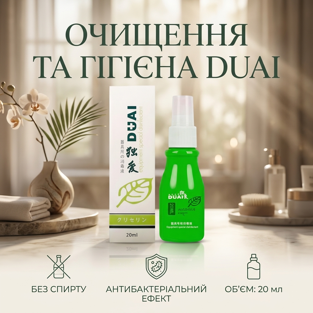 Антибактеріальний спрей для очищення секс-іграшок DUAI 20 мл