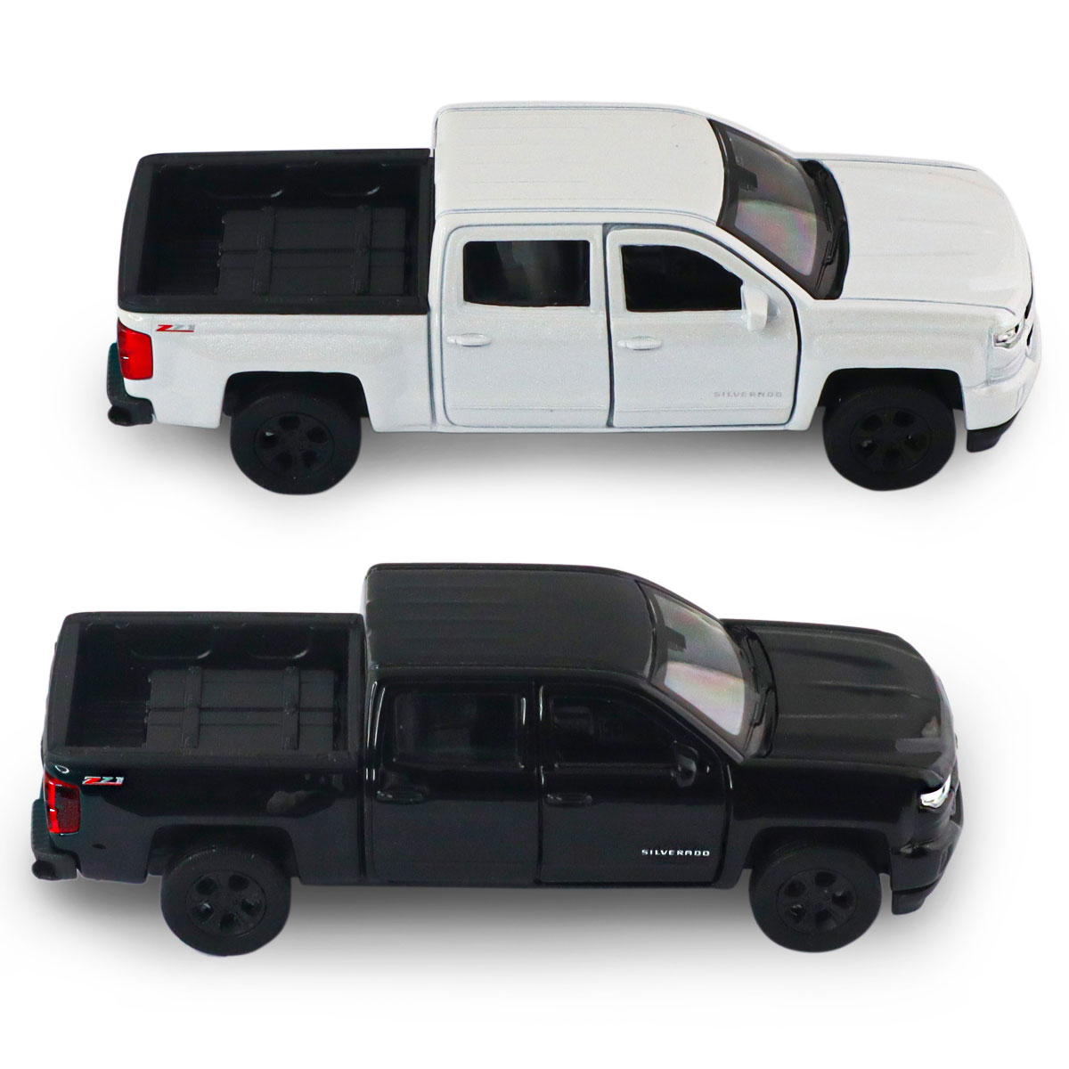 Автомодель Chevrolet Silverado 2017 Techno Drive 1:43 металева з pull-back механізмом Біла — превʼю 12