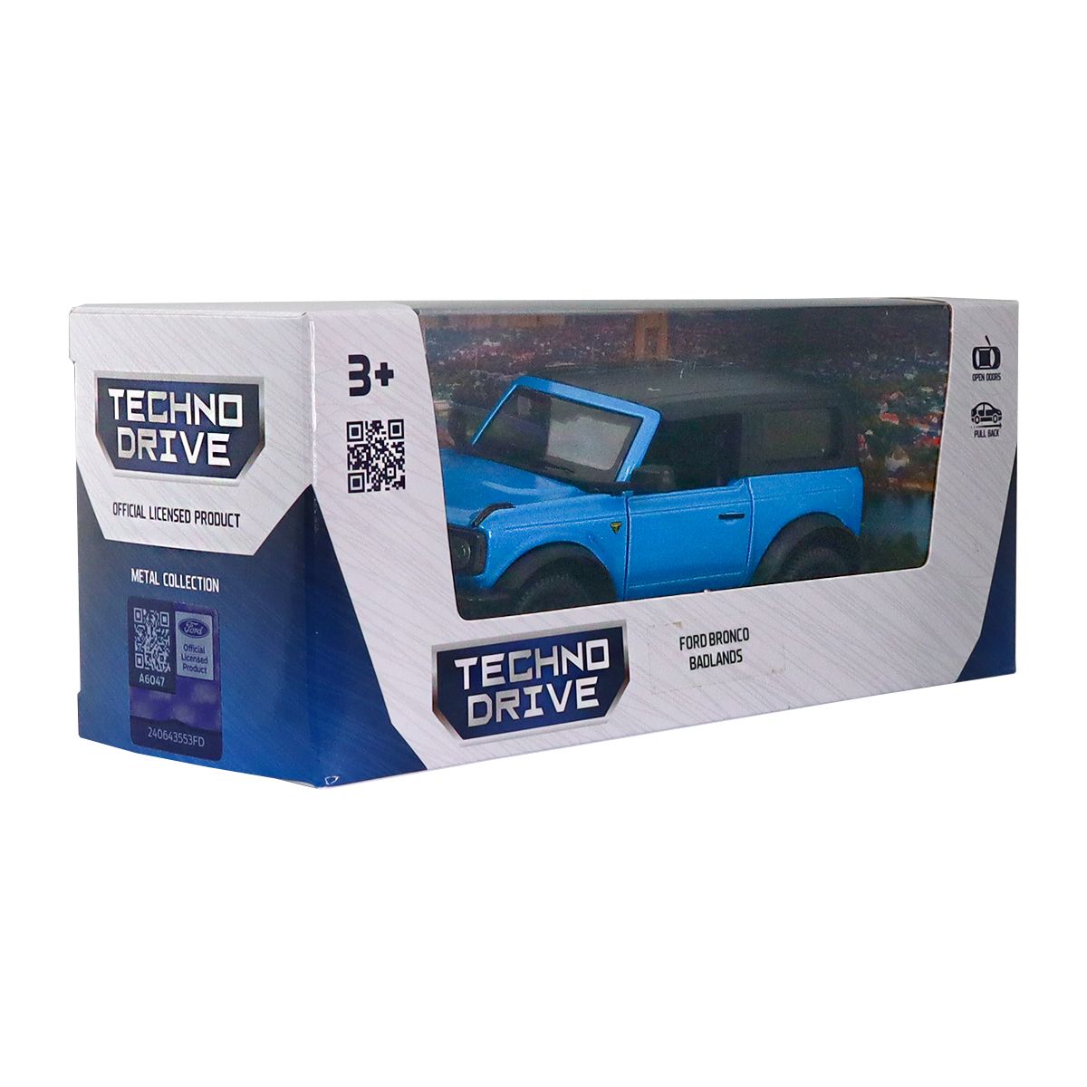 Автомодель Ford Bronco Badlands Techno Drive 1:43 Синя — превʼю 6