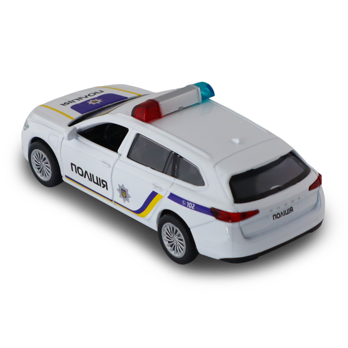 Автомодель Techno Drive Skoda Superb Combi iV Поліція 1:43 з металевим корпусом — превʼю 9