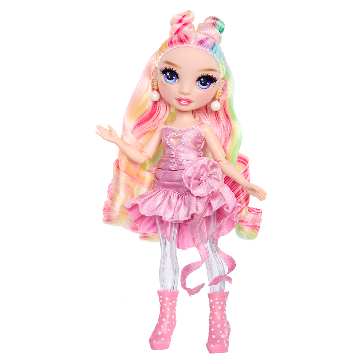 Ігровий набір з лялькою Rainbow High серії Rainbow Shimmers Белла рожева — превʼю 4