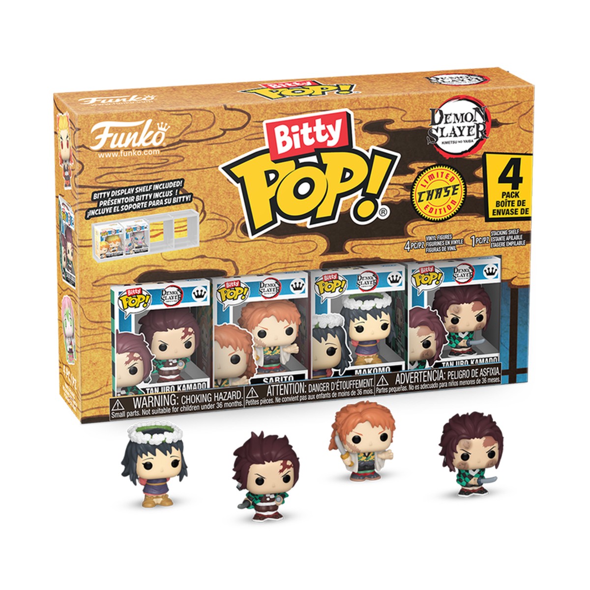 Набір колекційних фігурок Вбивця демонів Demon Slayer Funko Bitty POP 4 шт — превʼю 4