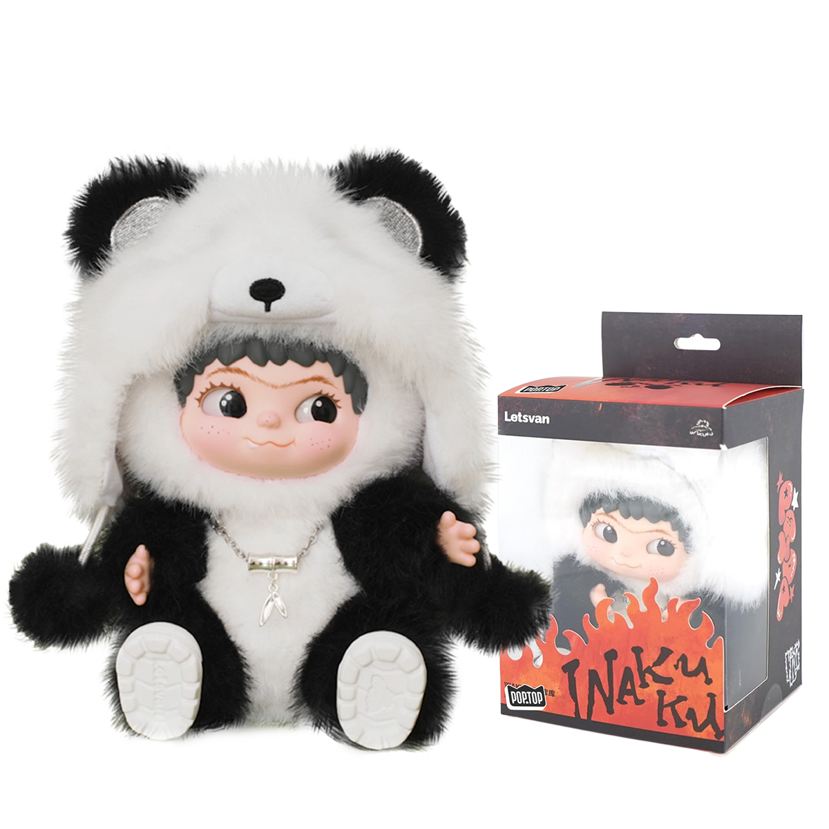 М'яка іграшка POP TOP Wakuku – Панда (Panda) – лімітована серія Letsvan — превʼю 1