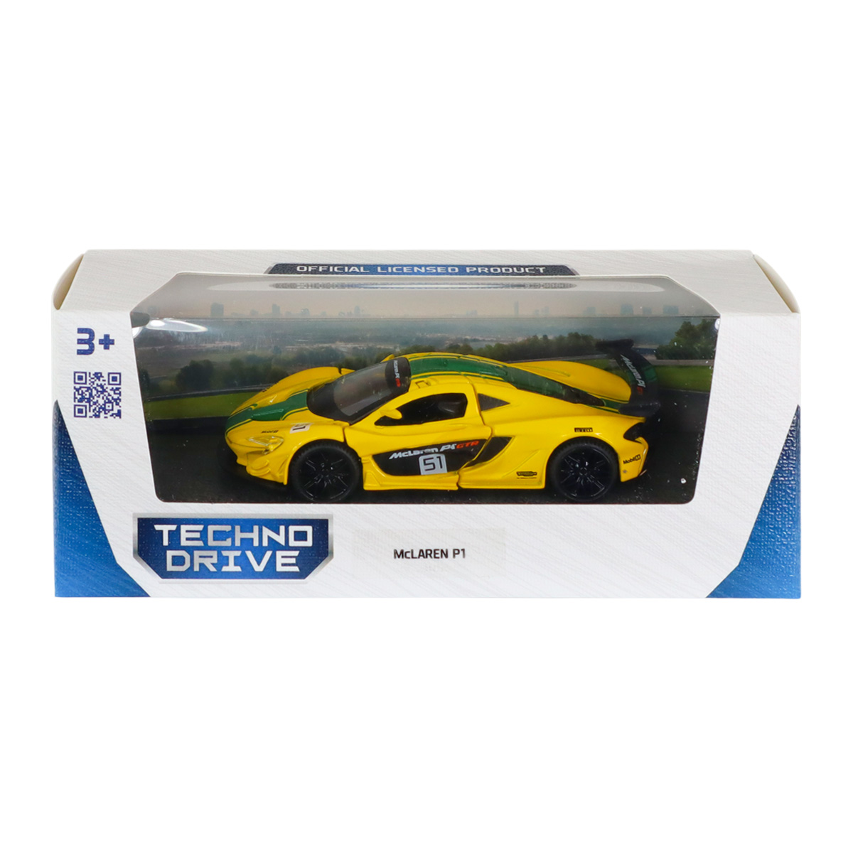 Автомодель Techno Drive McLaren P1 металева 1:43 Жовта — превʼю 5