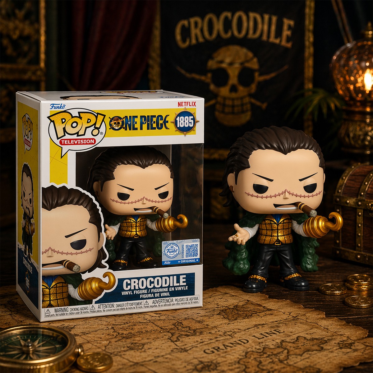 Колекційна ігрова фігурка Funko POP One Piece - Crocodile - Аніме Багатоколірна — превʼю 3