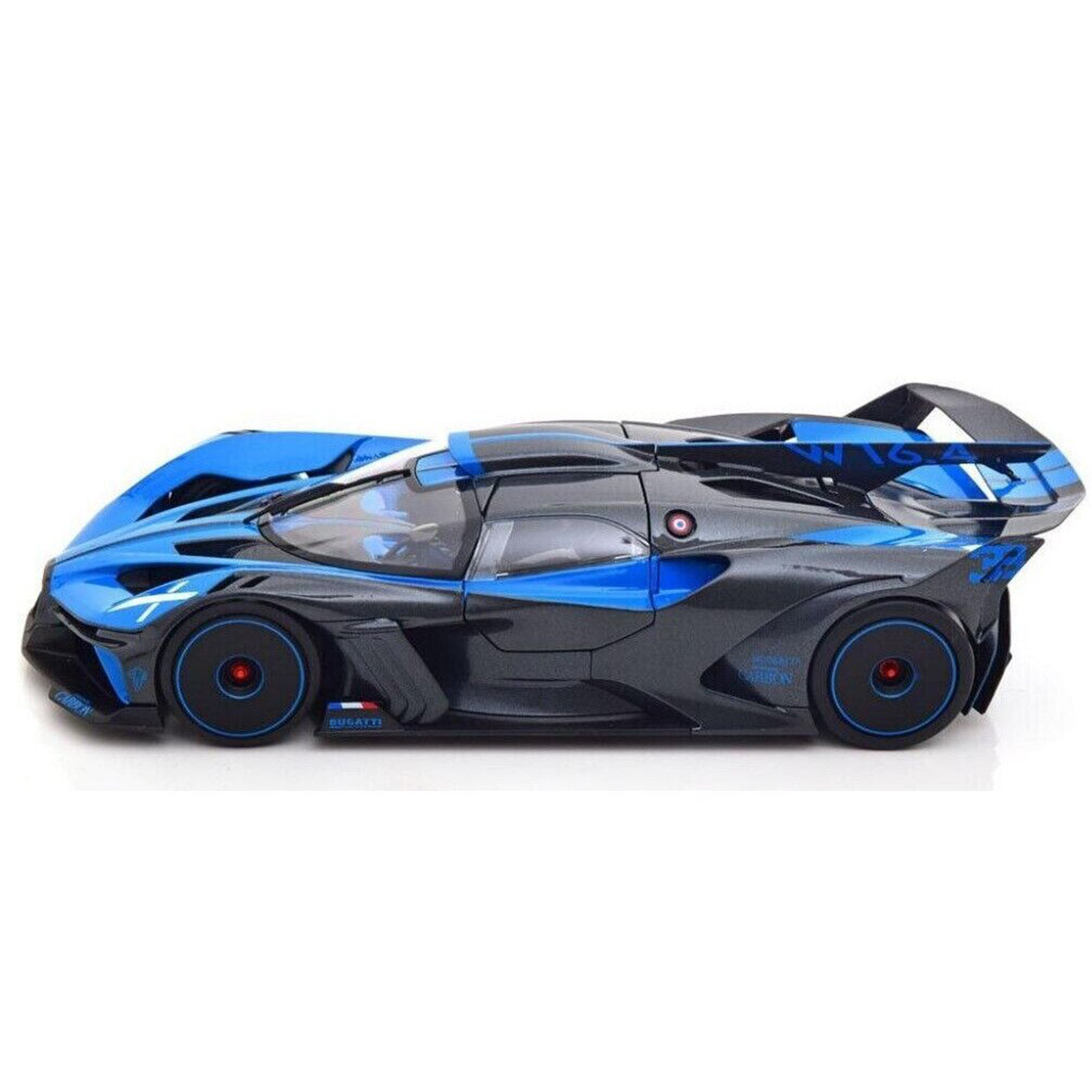 Автомодель Bburago Bugatti Bolide 1:18 металева Чорно-синя — превʼю 2