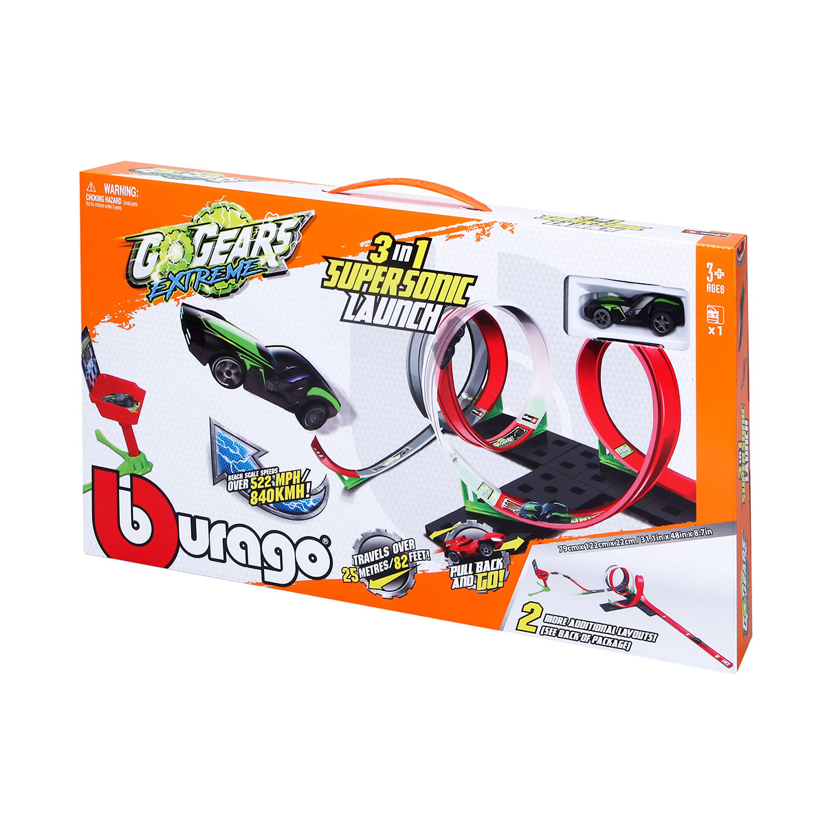 Ігровий набір трек Надзвуковий запуск 3 в 1 GoGears Extreme 182x24x30 см — превʼю 4