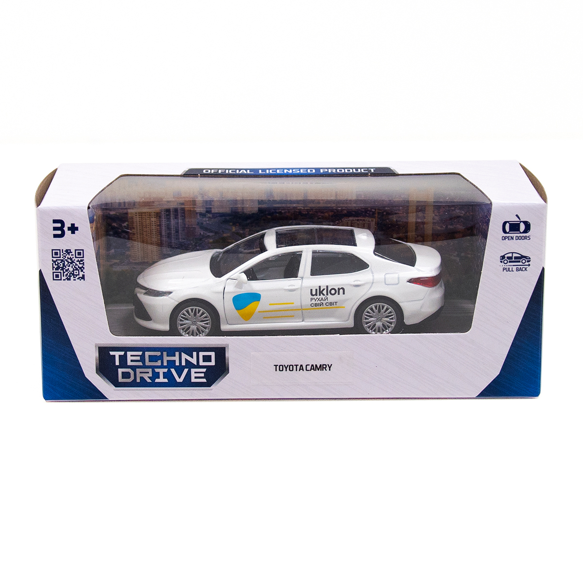 Автомодель TechnoDrive Toyota Camry Uklon металева Біла — превʼю 3