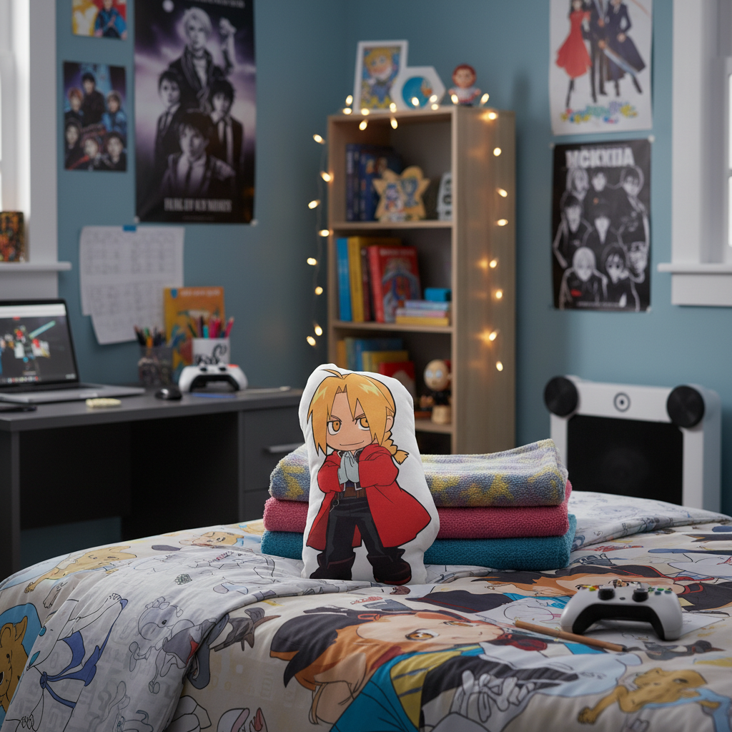 Фігурна подушка Едвард Елрік Edward Elric Сталевий алхімік Fullmetal Alchemist 30x40 см — превʼю 2