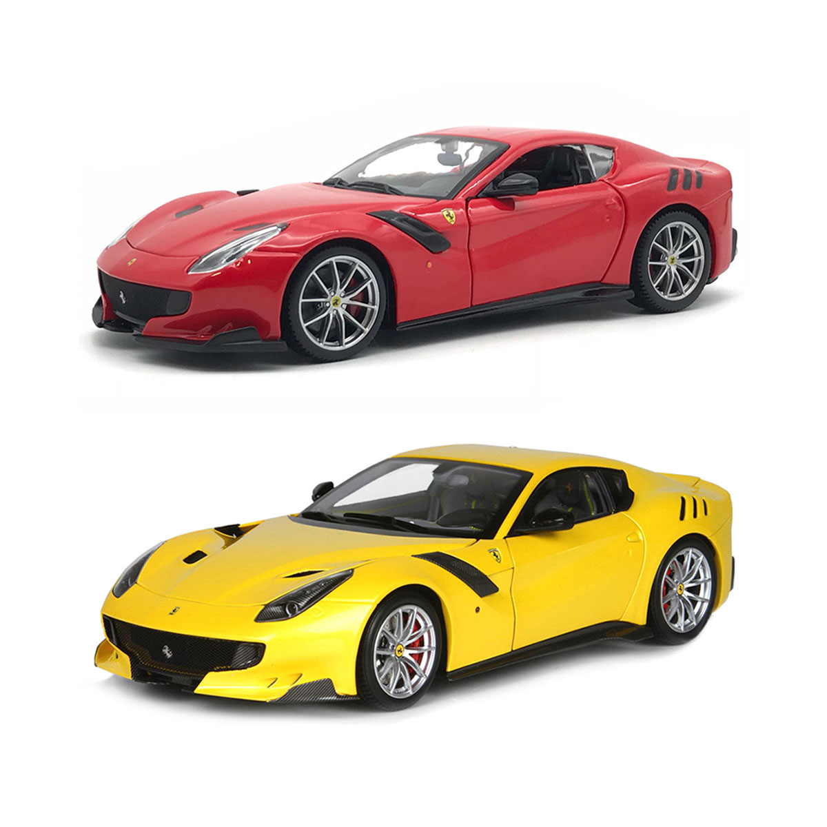 Автомодель Ferrari F12Tdf Bburago 1:24 металева - Жовта — превʼю 1