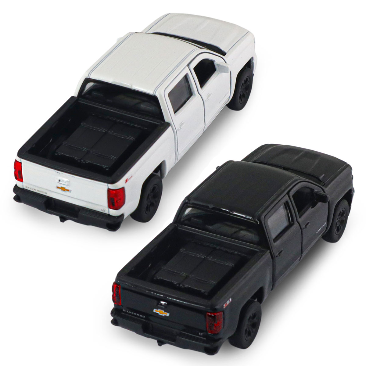 Автомодель Chevrolet Silverado 2017 Techno Drive 1:43 металева з pull-back механізмом Біла — превʼю 11