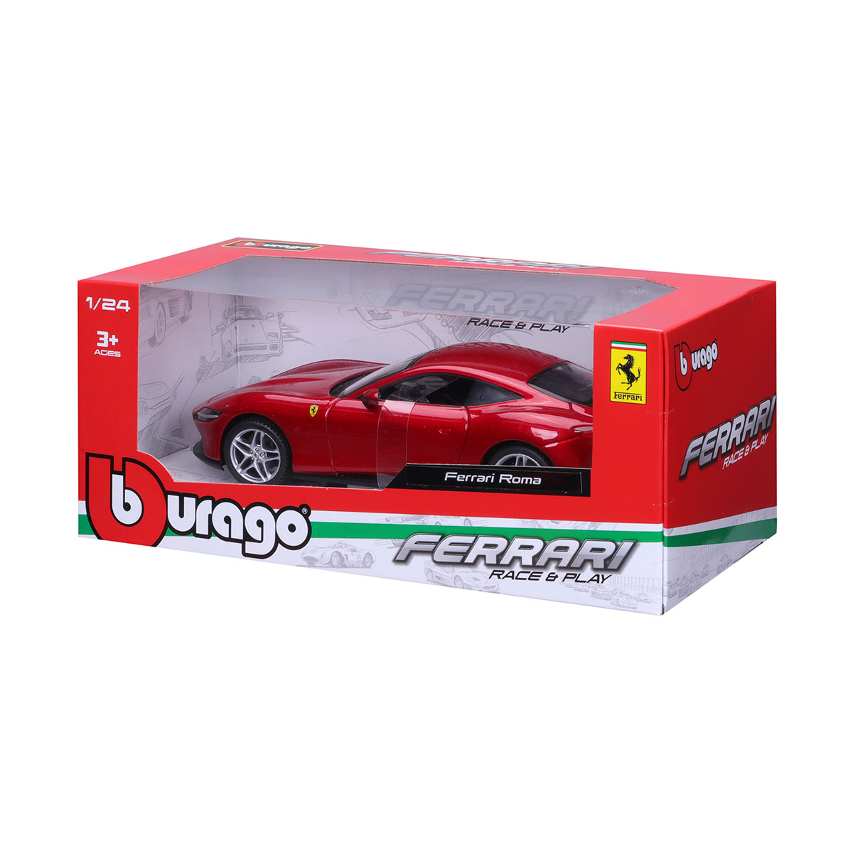 Колекційна модель Ferrari Roma Bburago 1:24 металева — превʼю 2