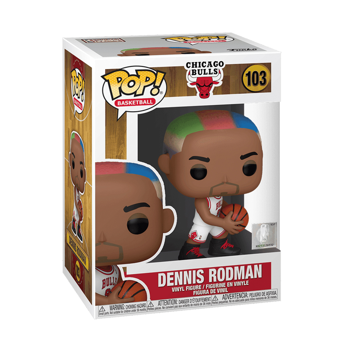Колекційна фігурка NBA Dennis Rodman - Chicago Bulls Funko POP Різнокольорова — превʼю 1