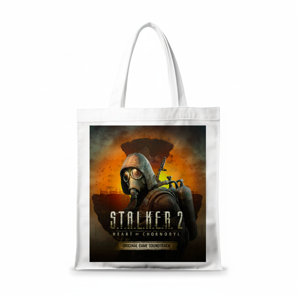 Сумка-шопер Сталкер Stalker 39x35 см біла з льону 26048