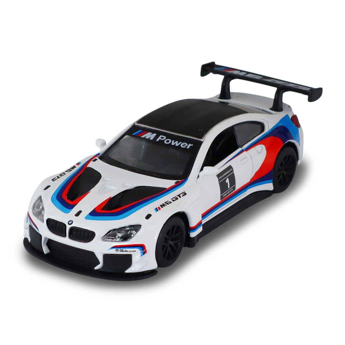 Автомодель BMW M6 GT3 Techno Drive металева 1:44 Біла