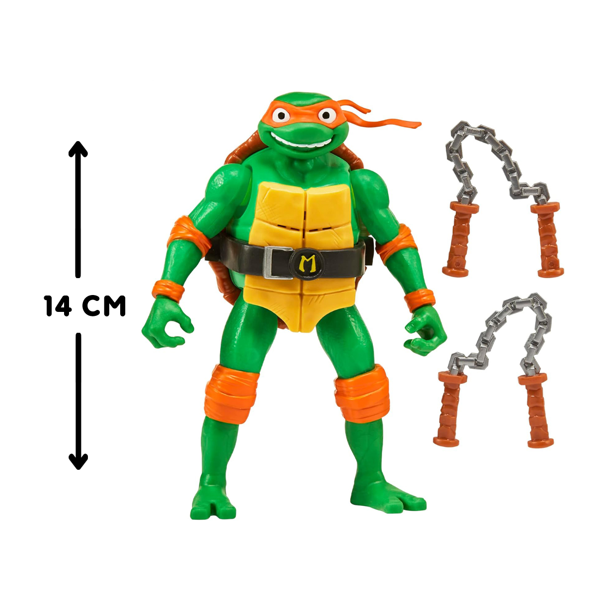 Ігрова фігурка TMNT Мікеланджело 14 см зі звуковими ефектами — превʼю 4