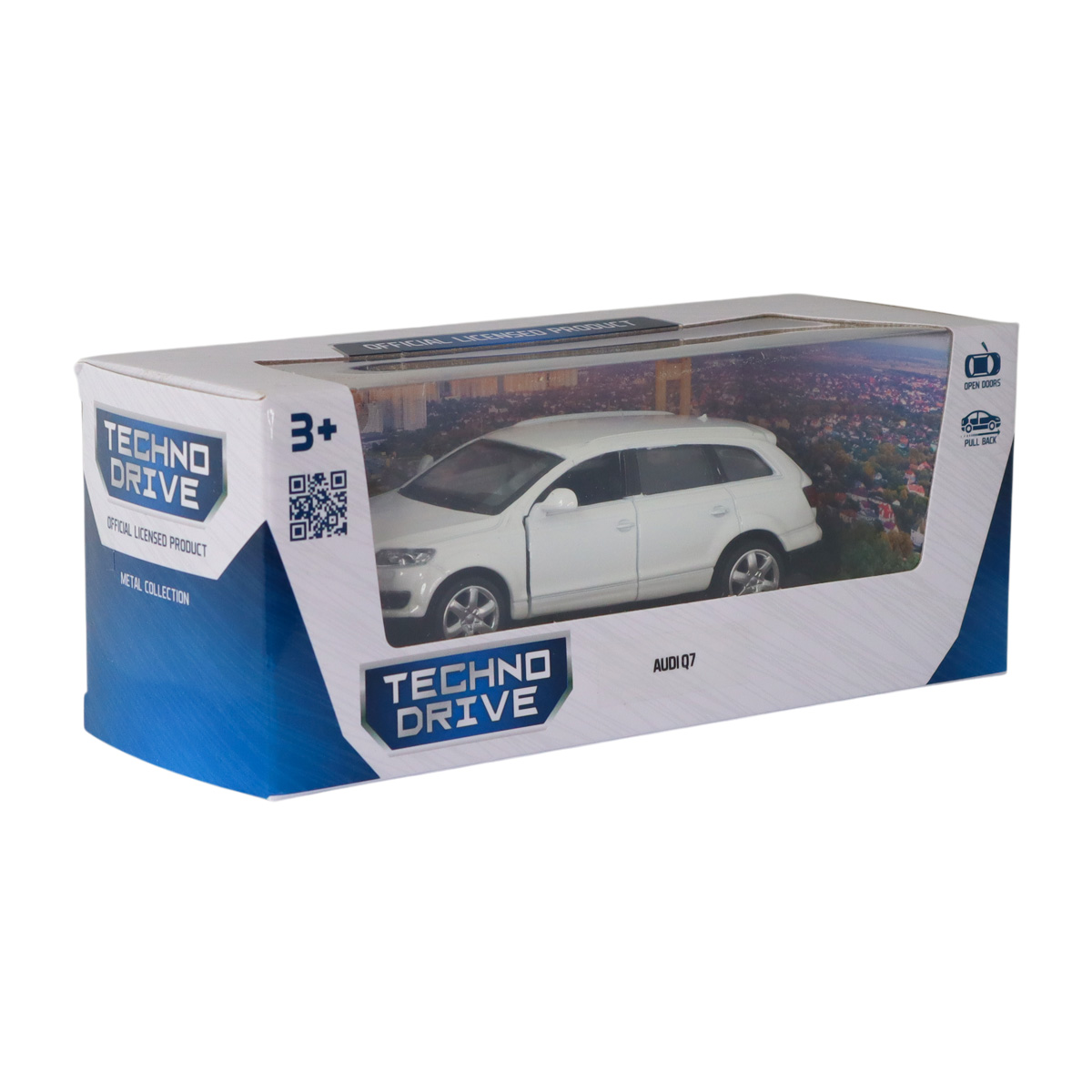 Автомодель Audi Q7 металева 1:43 Techno Drive Біла — превʼю 6