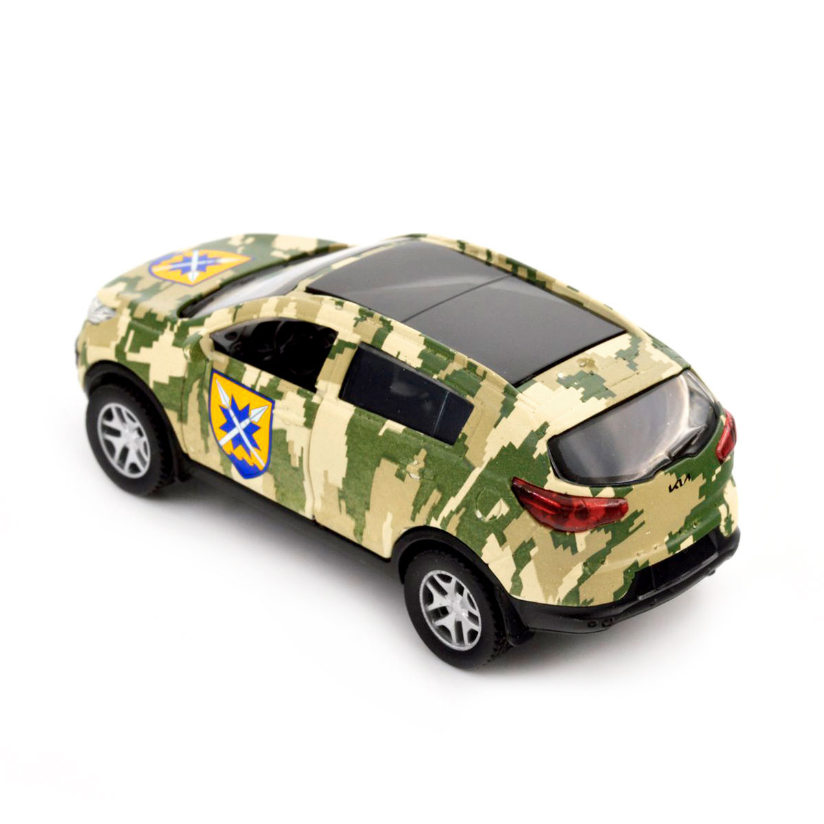 Автомодель Kia Sportage R 56 ОМПБр Шеврони Героїв металева 1:39 — превʼю 10
