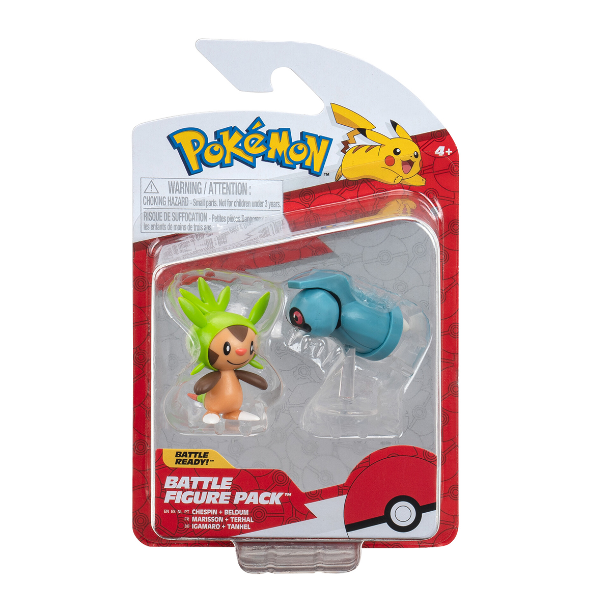 Набір ігрових фігурок Pokemon Чеспін і Белдум 5 см 2 шт — превʼю 1