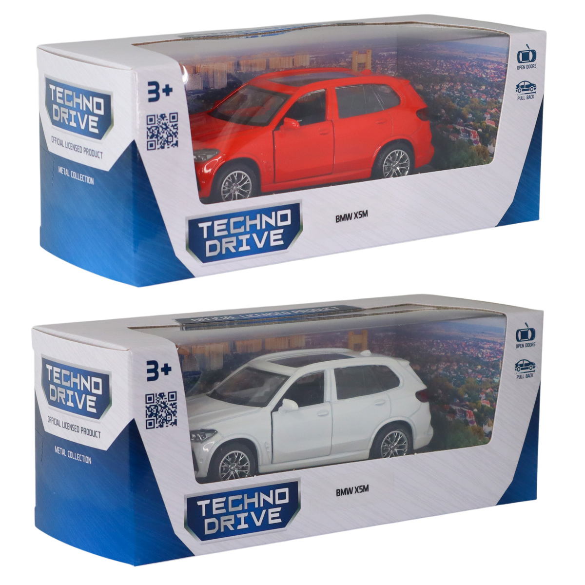 Автомодель BMW X5 M Techno Drive металева 1:43 pull-back Біла — превʼю 6