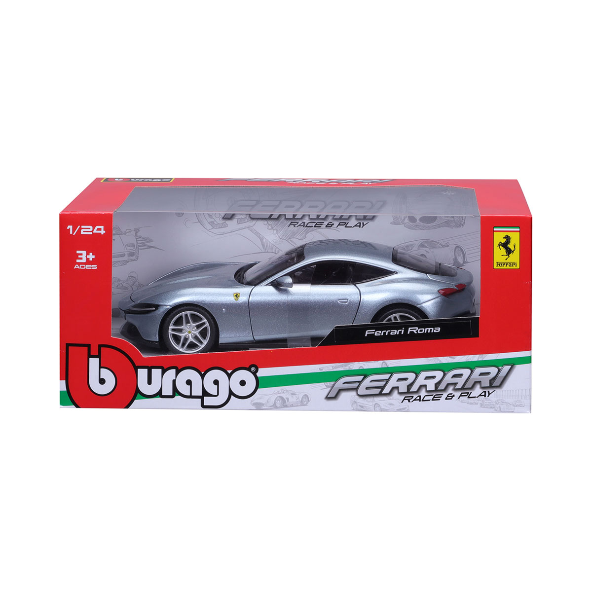 Колекційна модель Ferrari Roma Bburago 1:24 металева — превʼю 8