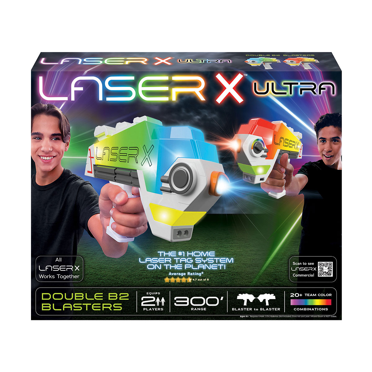 Ігровий набір для лазерних боїв Laser X Ultra для двох гравців 91 метр