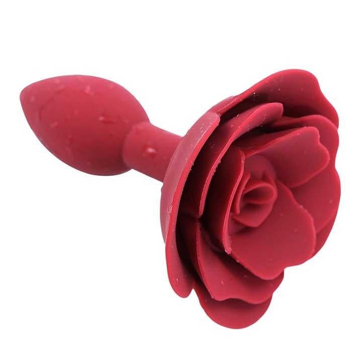 Силіконова анальна пробка 'Rose' від SILICON 11 см Бордовий