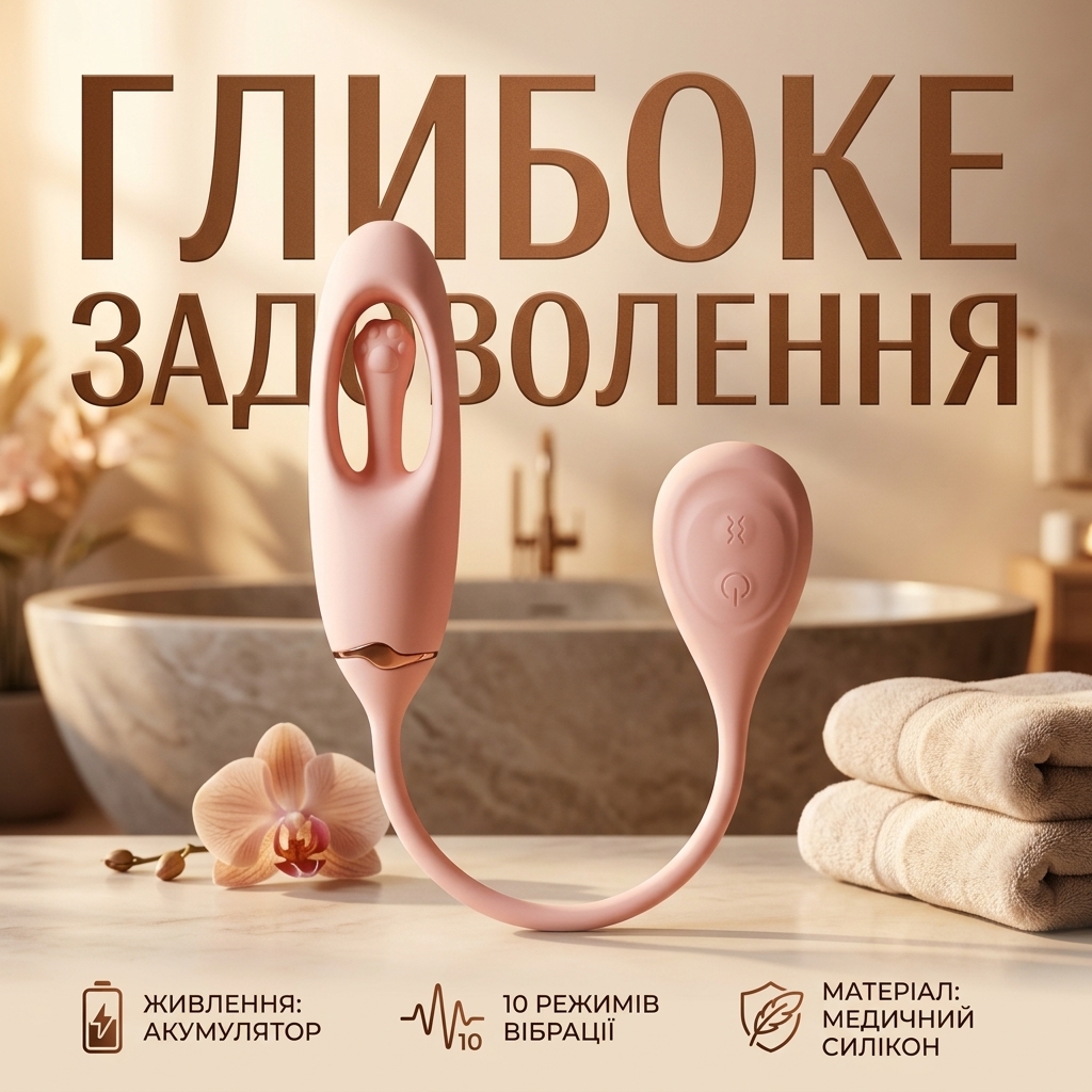 Вібратор кліторальний акумуляторний Shu'er з постукуванням 14 см Рожевий