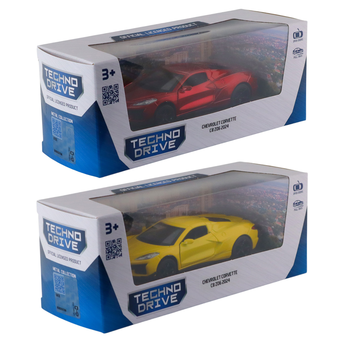 Автомодель Chevrolet Corvette C8 Z06 2024 Techno Drive 1:40 металева — превʼю 6
