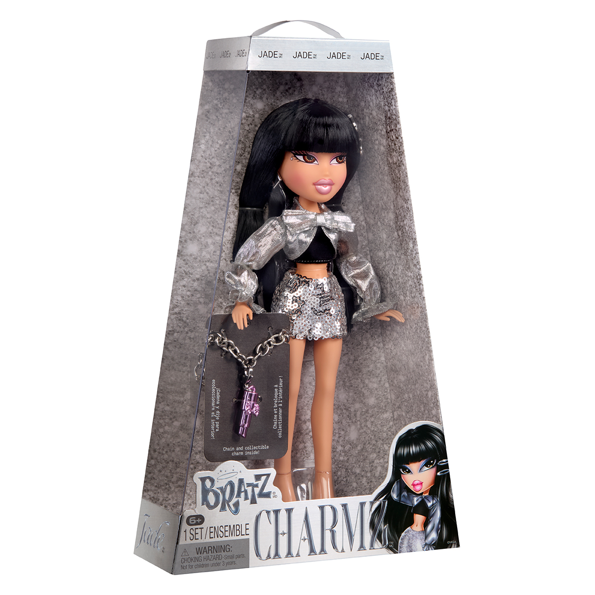 Ігровий набір лялька Bratz Charmz Джейд з аксесуарами 25 см Чорний-Срібний — превʼю 2