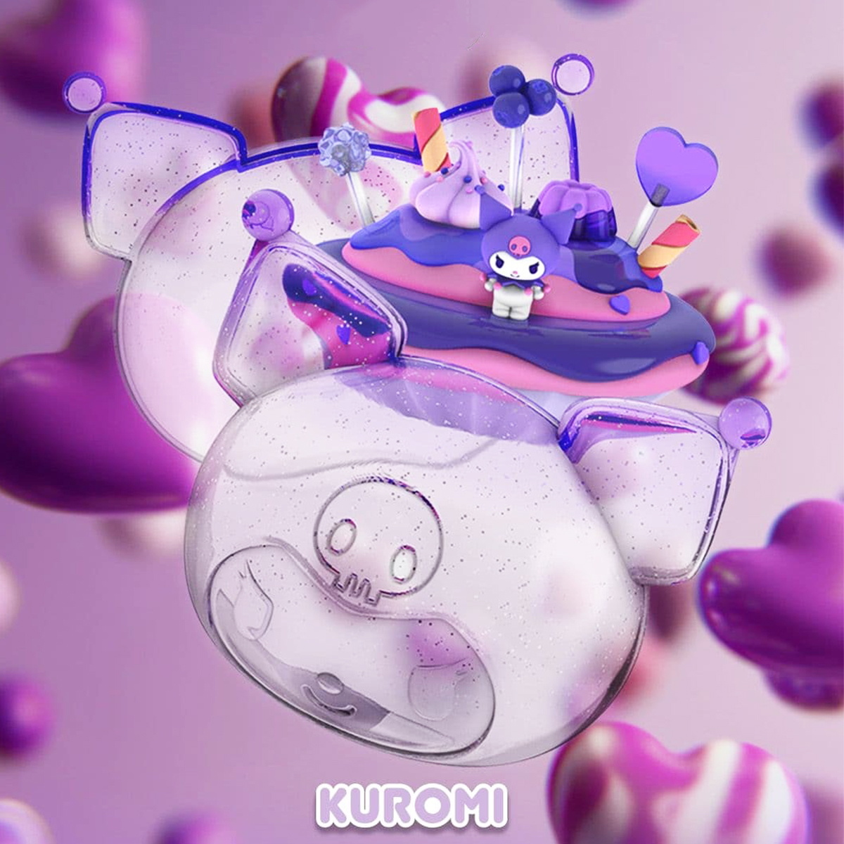 Колекційна фігурка Mighty Jaxx Kandyland Sanrio Куромі 12 см Фіолетовий — превʼю 7