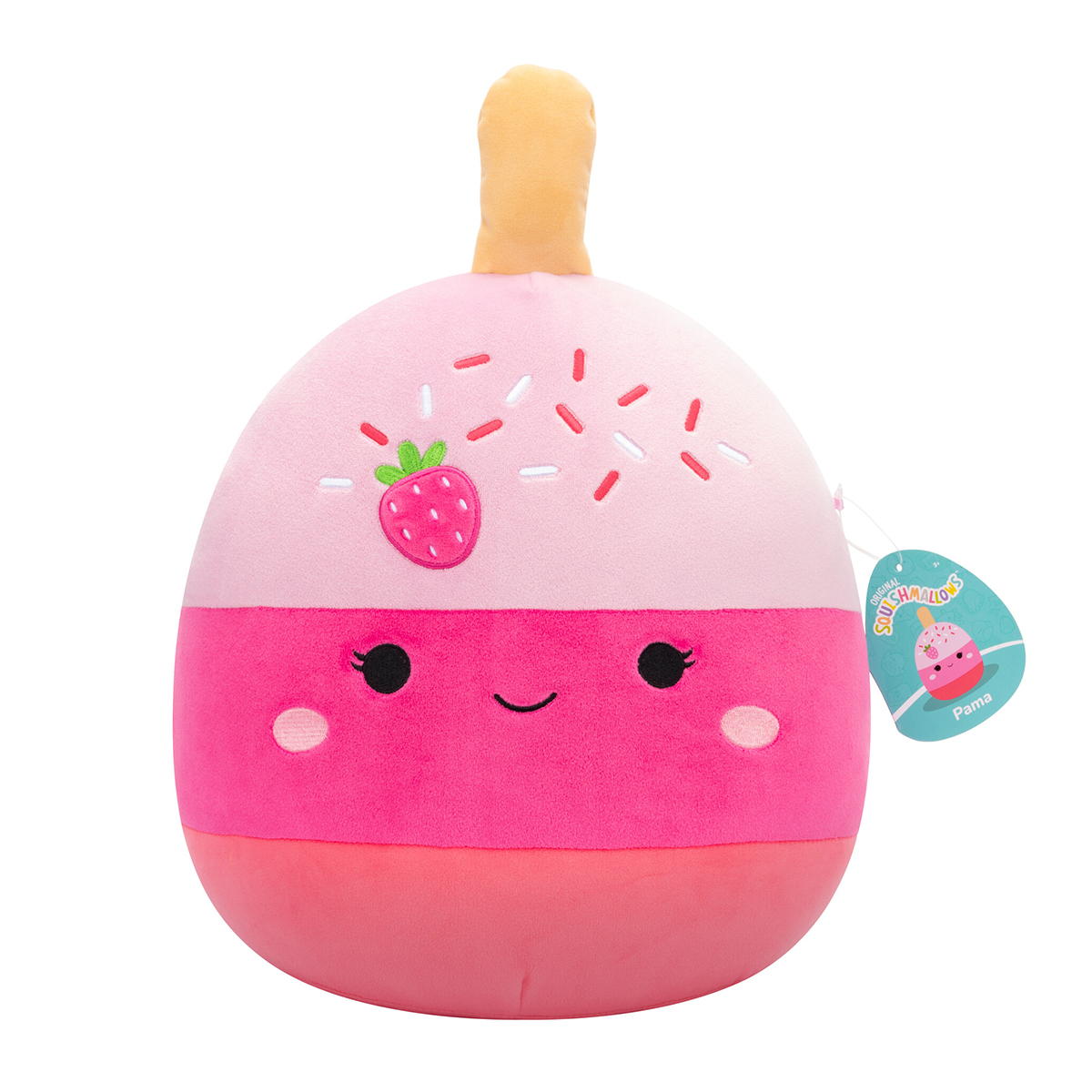 М'яка іграшка Squishmallows — Полуничний кейк-поп Пама (Pam) — 30 см — превʼю 7