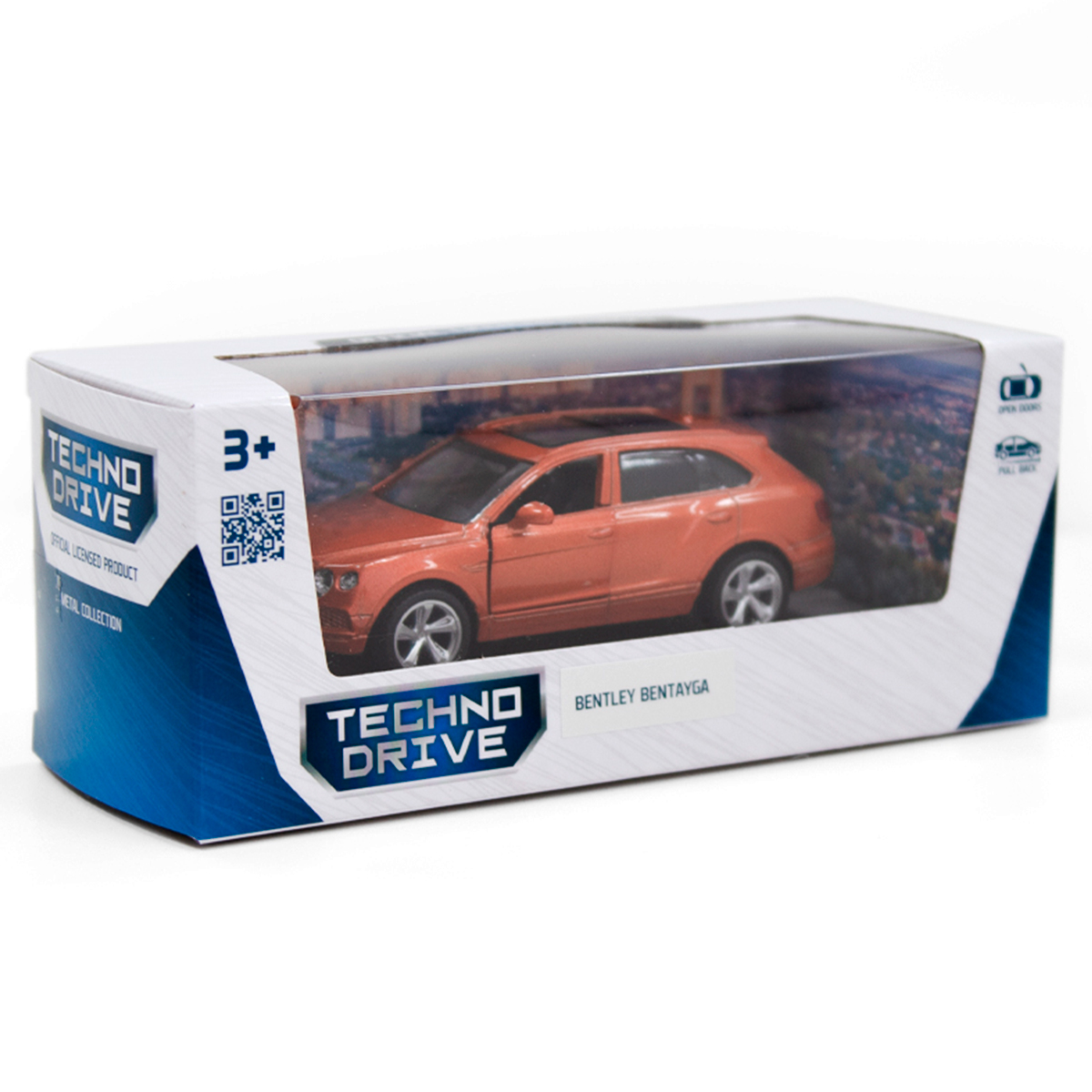 Автомодель Bentley Bentayga Techno Drive металева помаранчева — превʼю 4